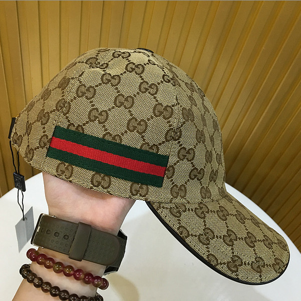 Gucci Original GG Canvas Baseball Hat With Web - DesignerGu