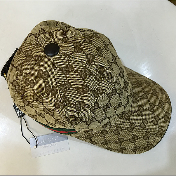 Gucci Original GG Canvas Baseball Hat With Web - DesignerGu