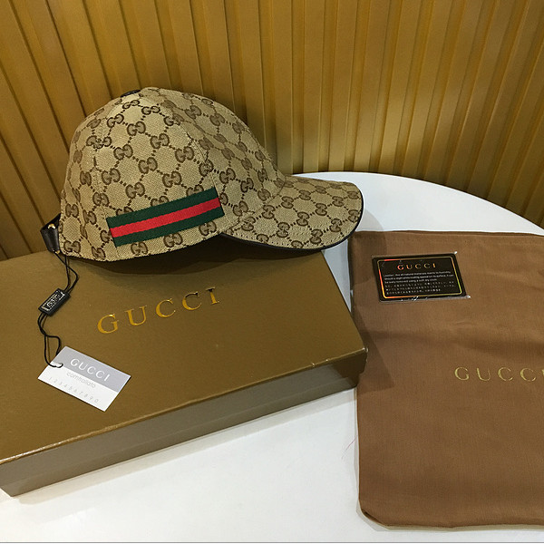 Gucci Original GG Canvas Baseball Hat With Web - DesignerGu