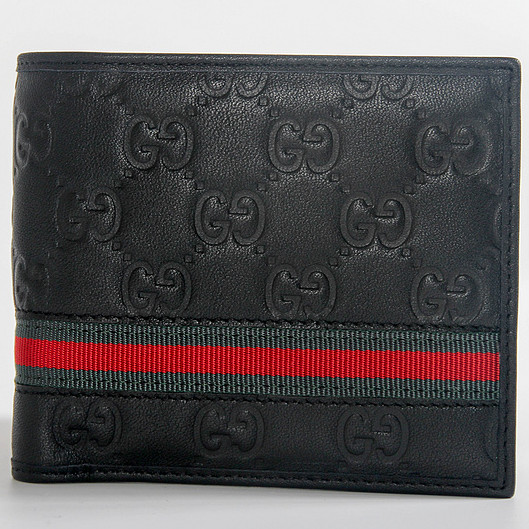 Gucci Black Leather Wallet  - DesignerGu