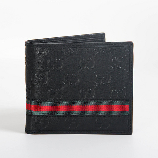 Gucci Black Leather Wallet  - DesignerGu