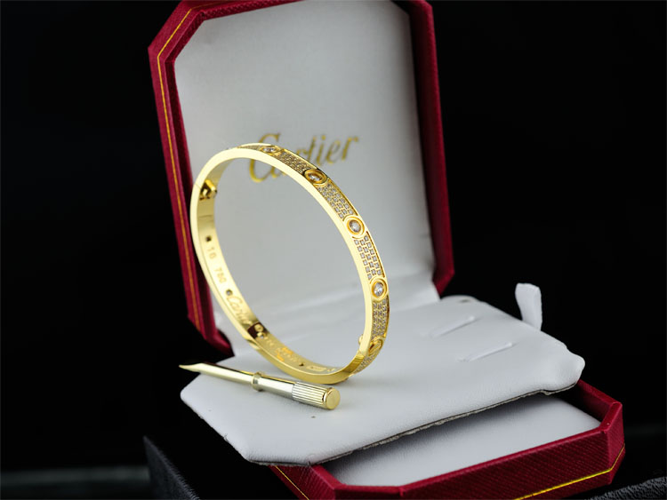 Cartier Gold Iced Bracelet - DesignerGu
