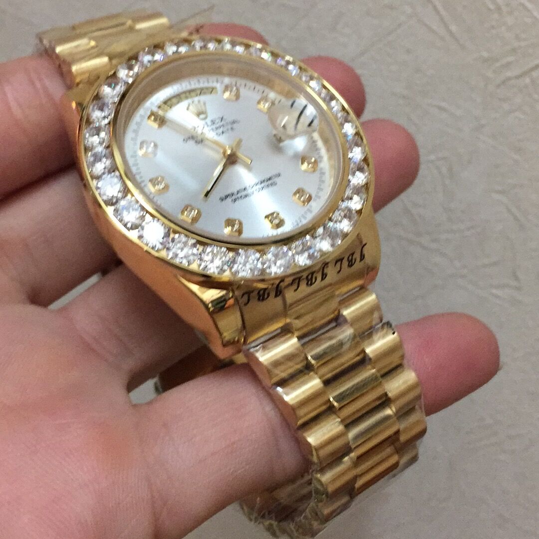 Rolex 40MM 18K Yellow Gold Diamond Watch - DesignerGu