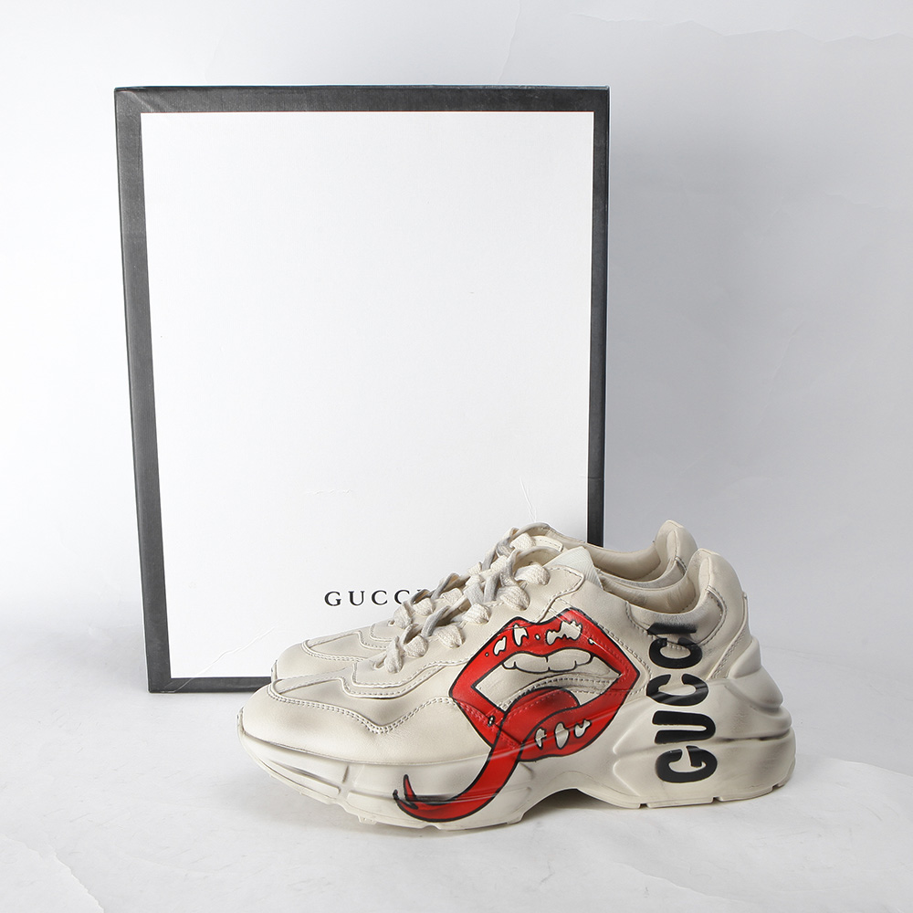 Gucci Rhyton Sneaker With Mouth Print - DesignerGu