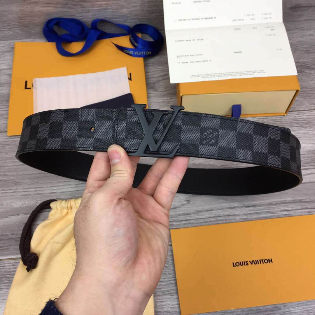 Louis Vuitton Damier Belt In Black - DesignerGu