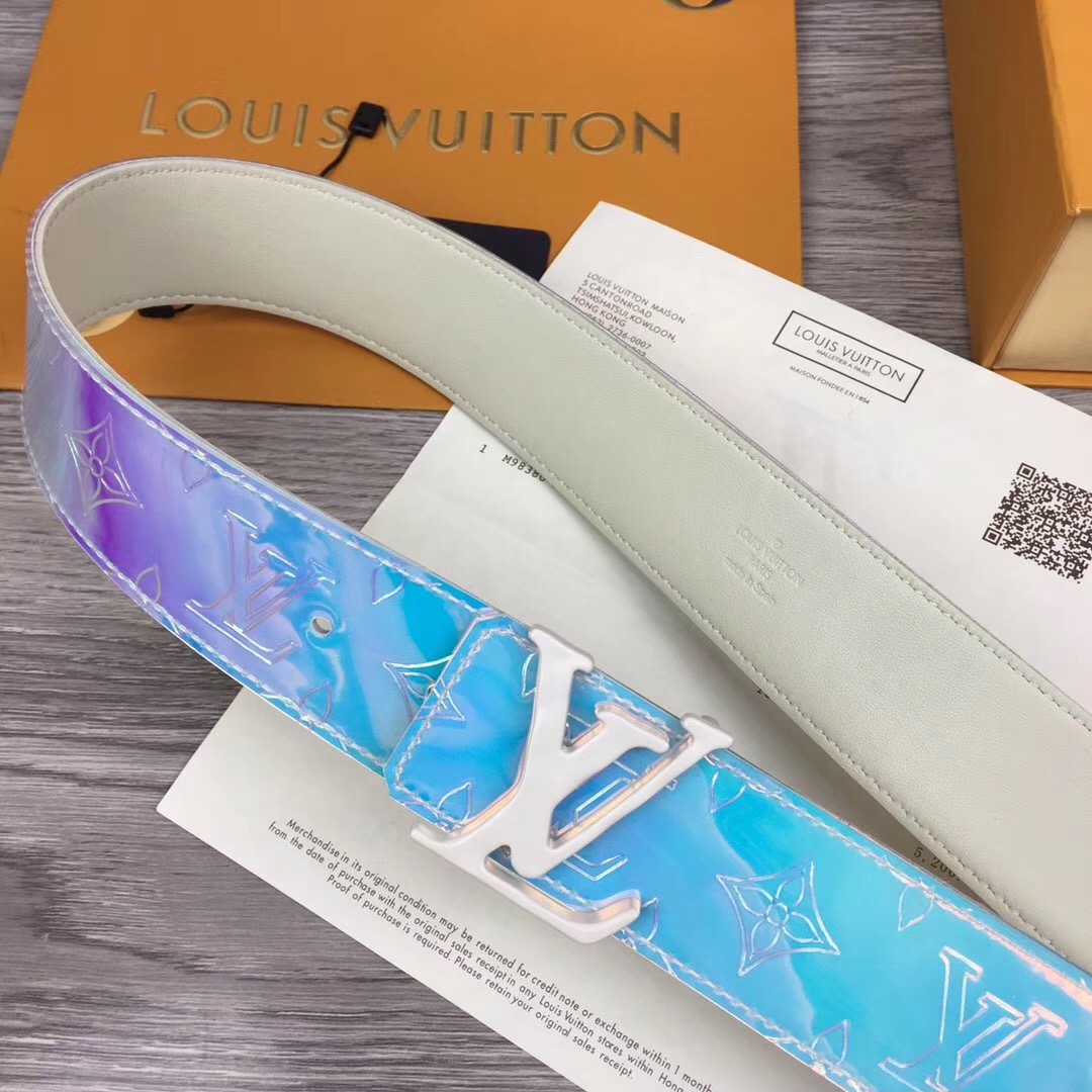 Louis Vuitton Iridescent Monogram 40MM Belt  - DesignerGu