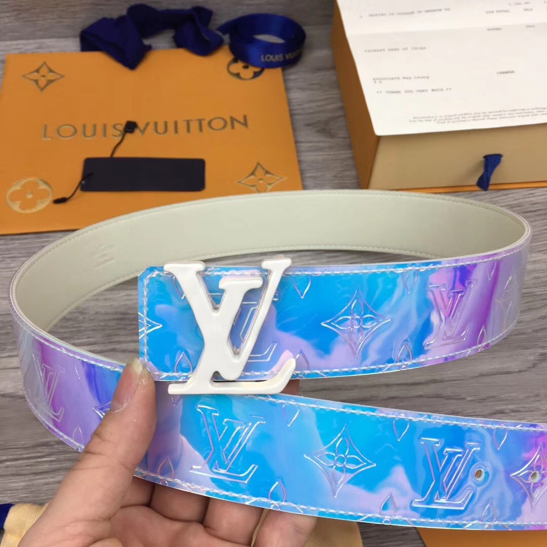 Louis Vuitton Iridescent Monogram 40MM Belt  - DesignerGu