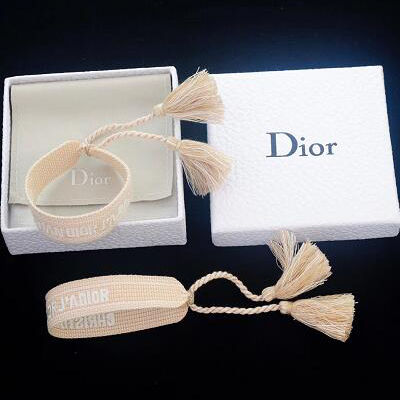 Christian Dior Logo Printed Bracelet In Pink - DesignerGu