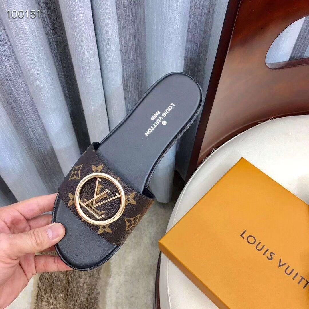 Louis Vuitton Monogram Lock It Flat Mule  - DesignerGu