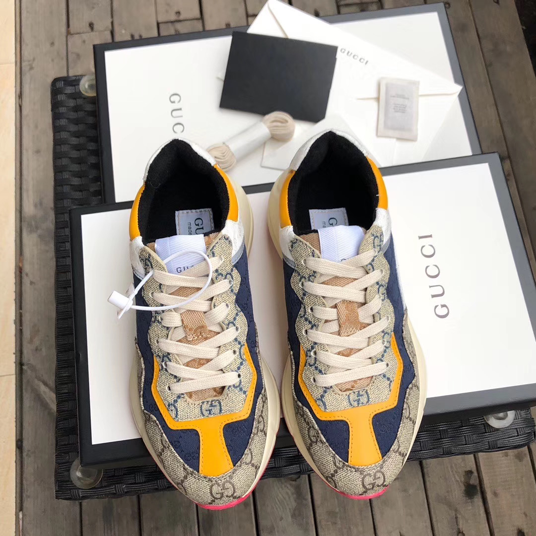 Gucci GG Rhyton Sneaker (UK SIZE) - DesignerGu