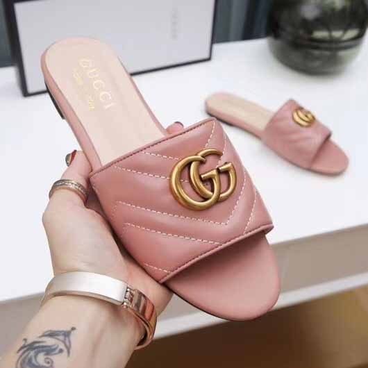 Gucci Women's Slide Sandal With Double G - DesignerGu
