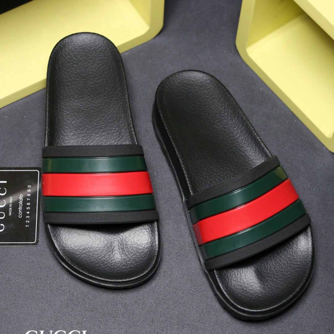 Gucci Web Slide Sandal - DesignerGu