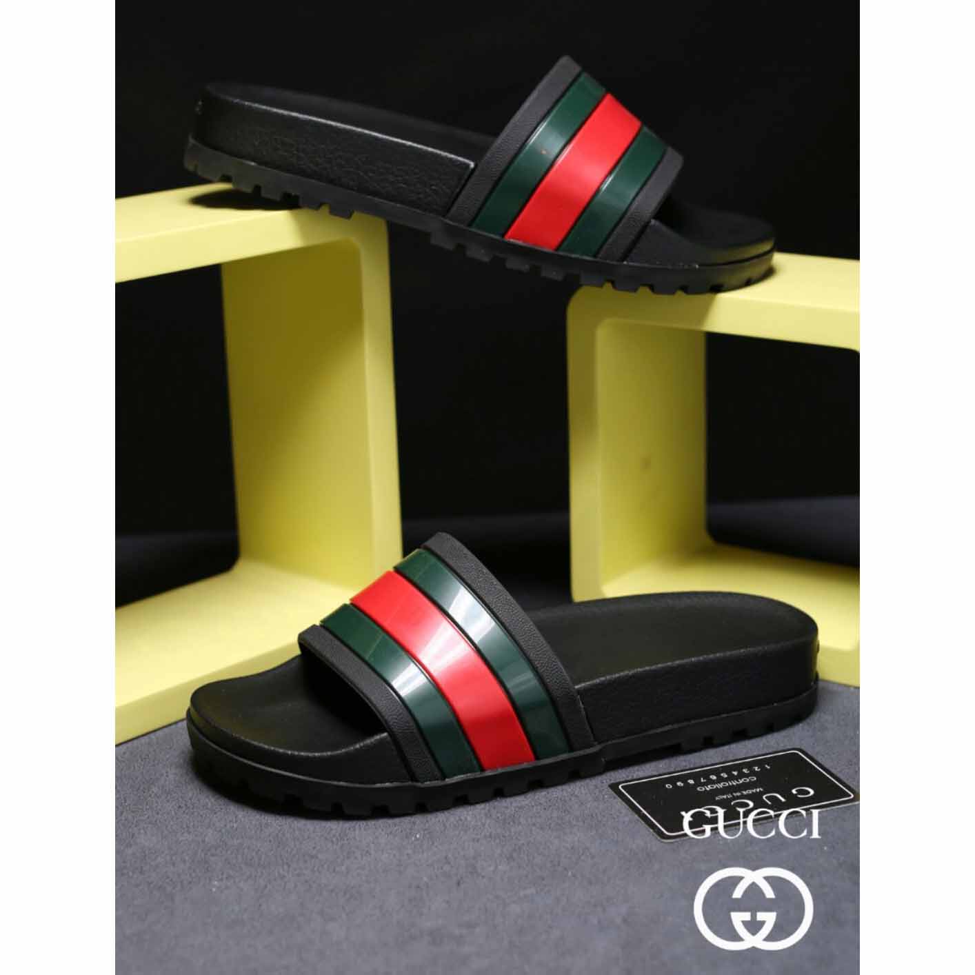 Gucci Web Slide Sandal - DesignerGu