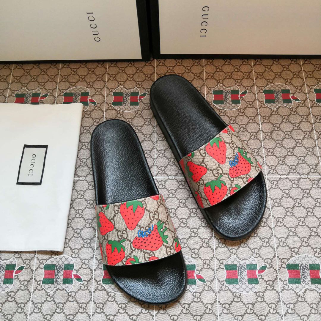 Gucci GG Gucci Strawberry Slide Sandal - DesignerGu