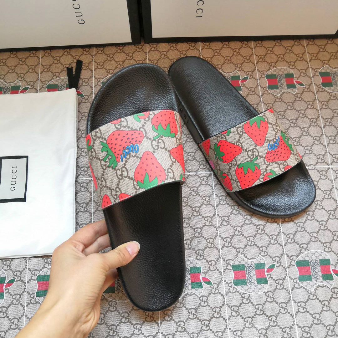 Gucci GG Gucci Strawberry Slide Sandal - DesignerGu
