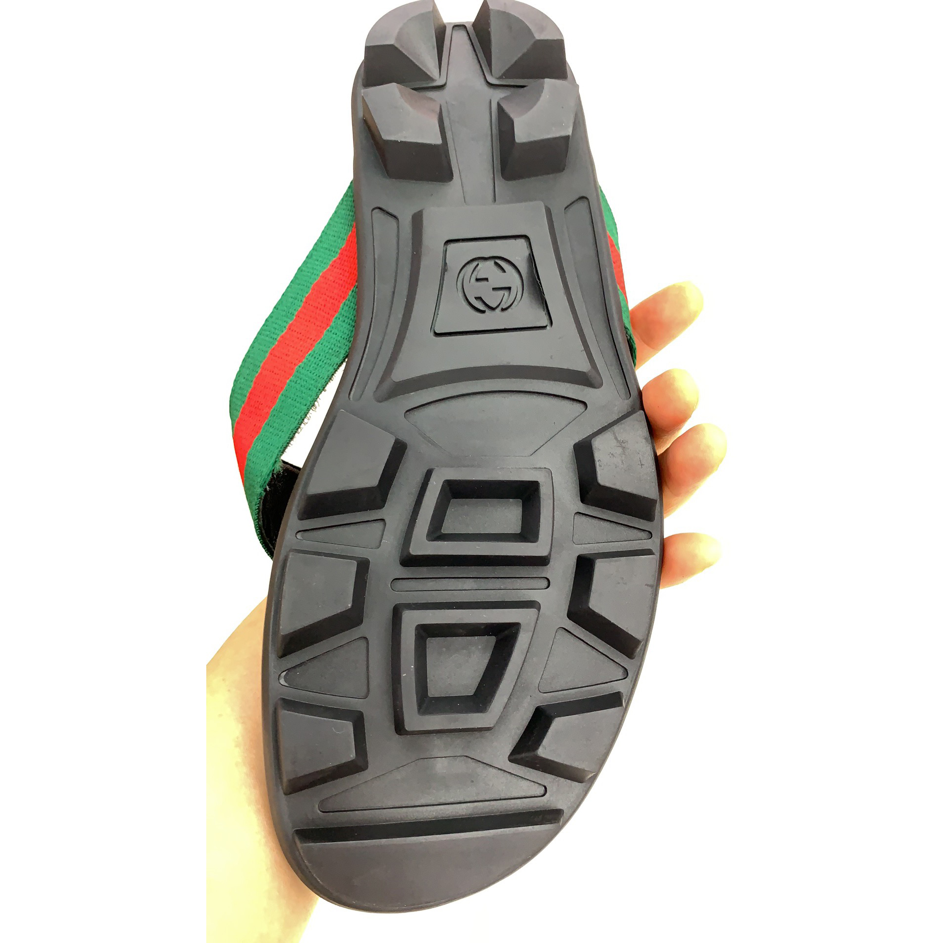 Gucci Web Flip Flops - DesignerGu