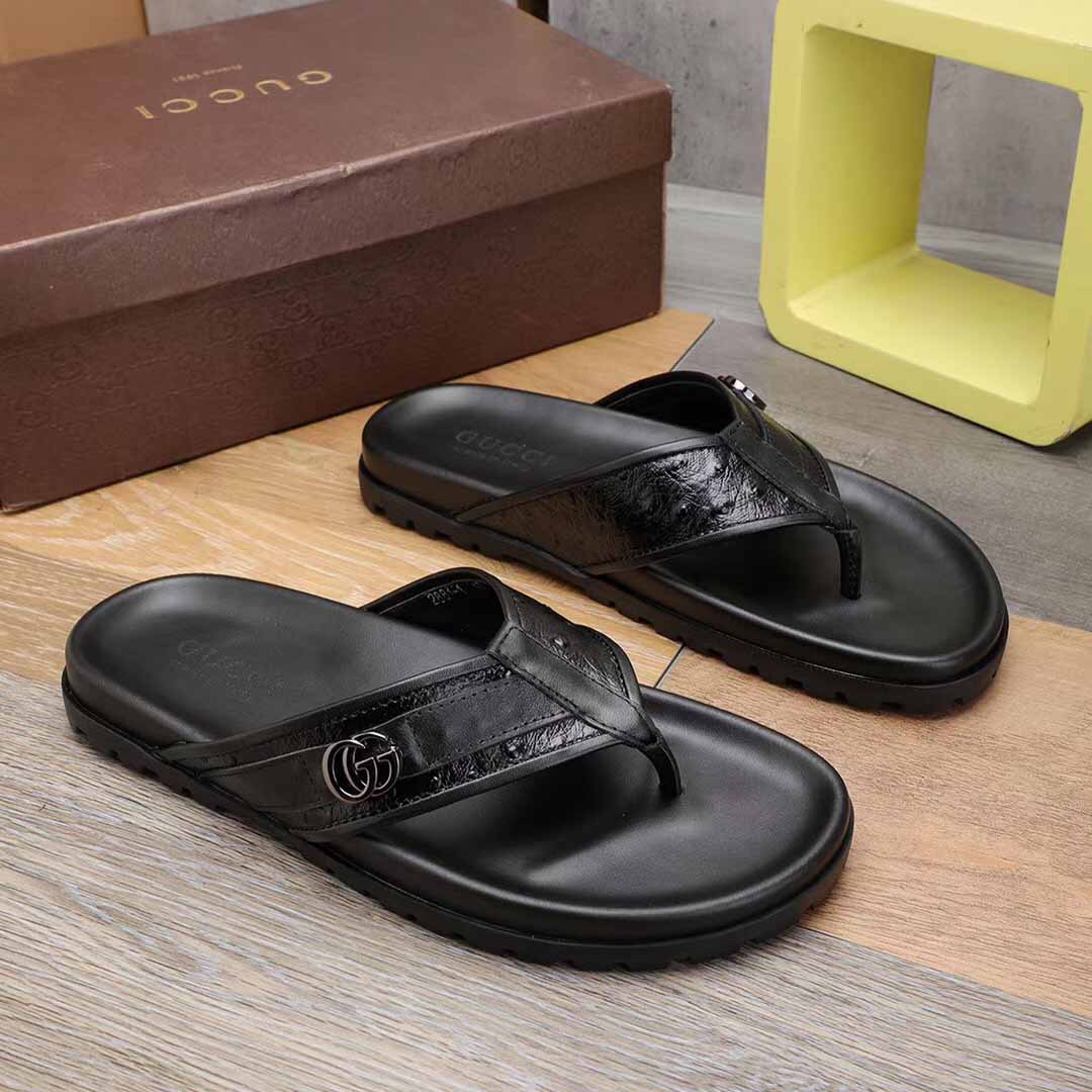 Gucci GG Slides Thong Sandals  - DesignerGu