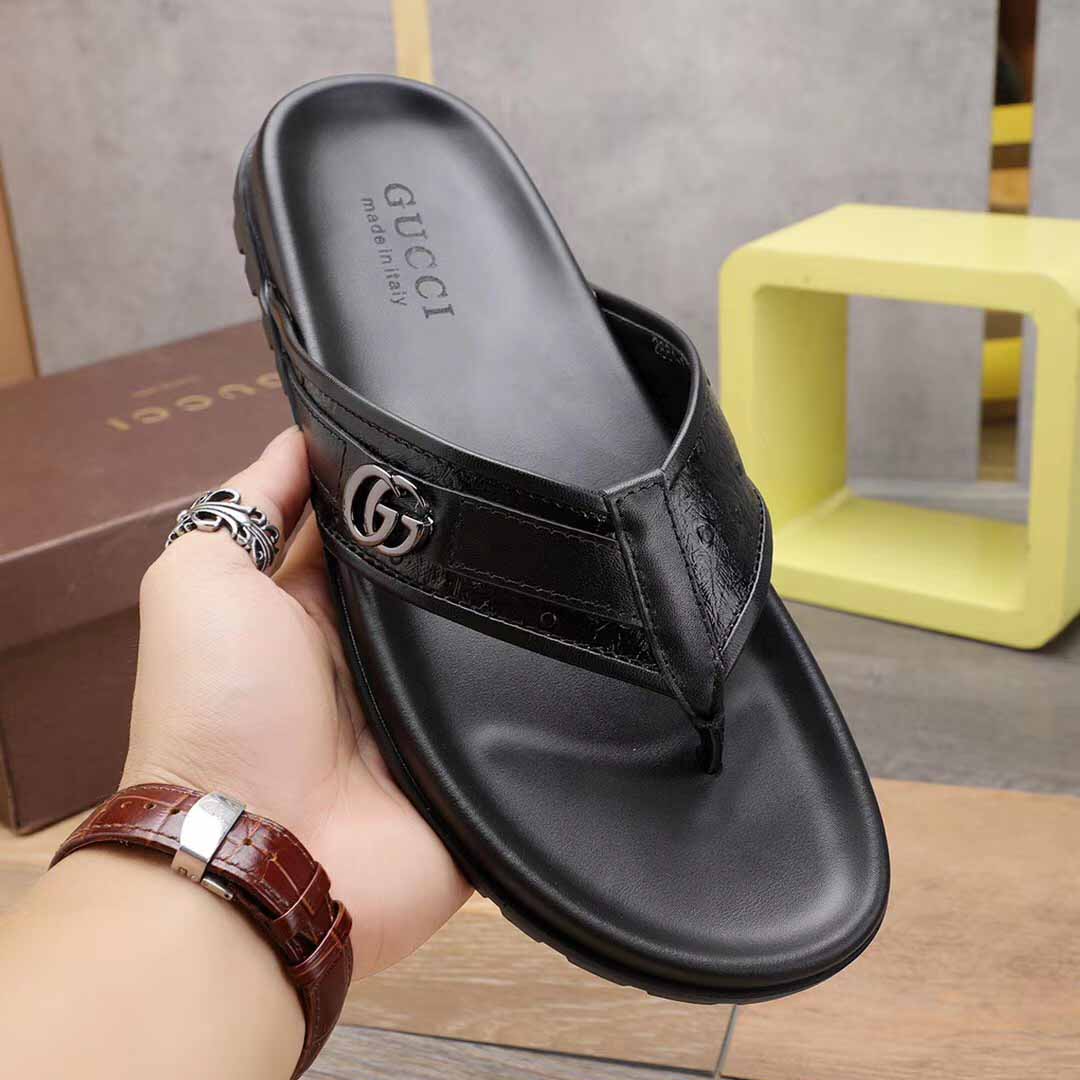 Gucci GG Slides Thong Sandals  - DesignerGu