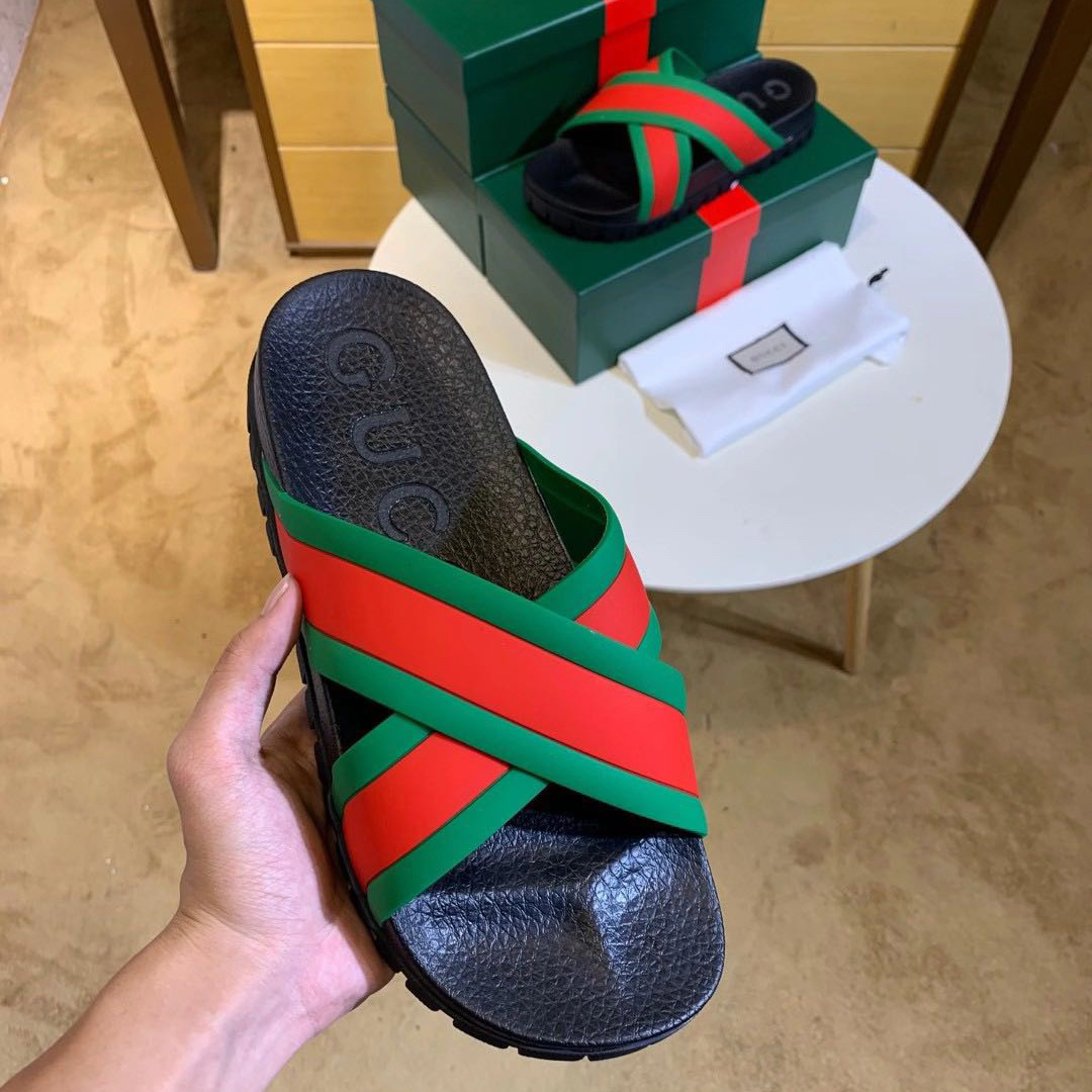 Gucci Web Slide Sandal - DesignerGu