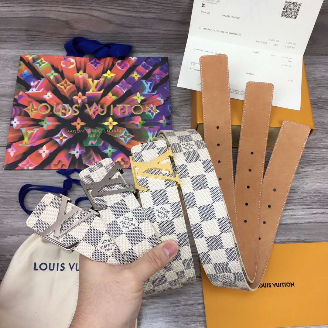 Louis Vuitton Initiales Damier Belt - DesignerGu