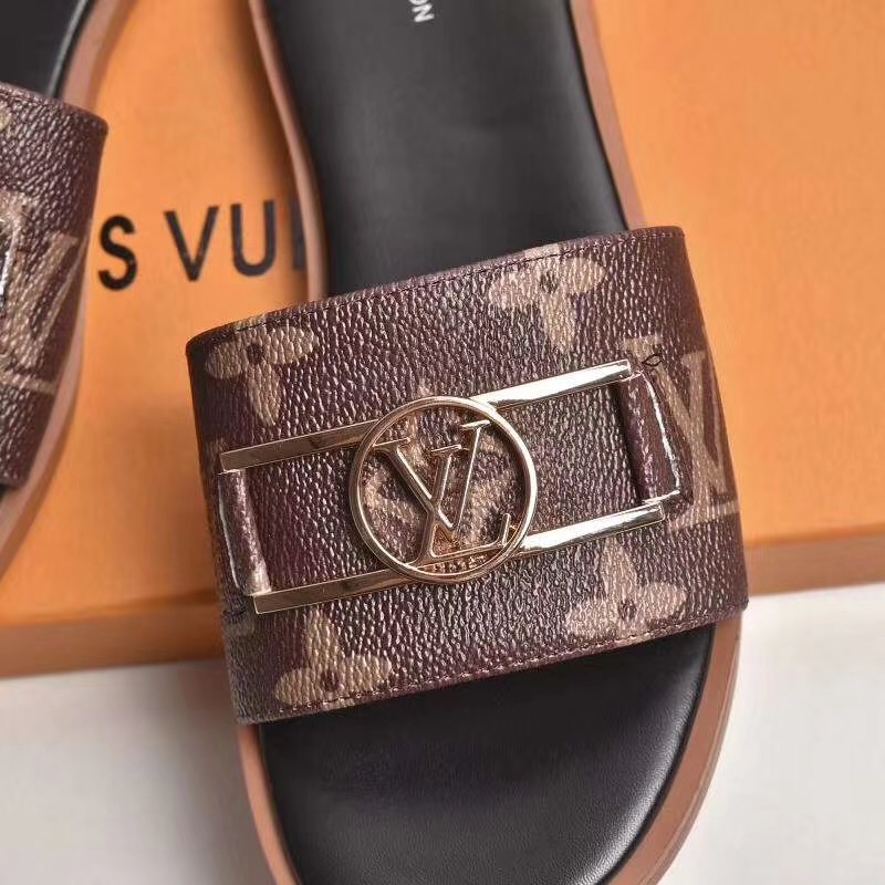 Louis Vuitton Monogram Lock It Flat Mule  - DesignerGu