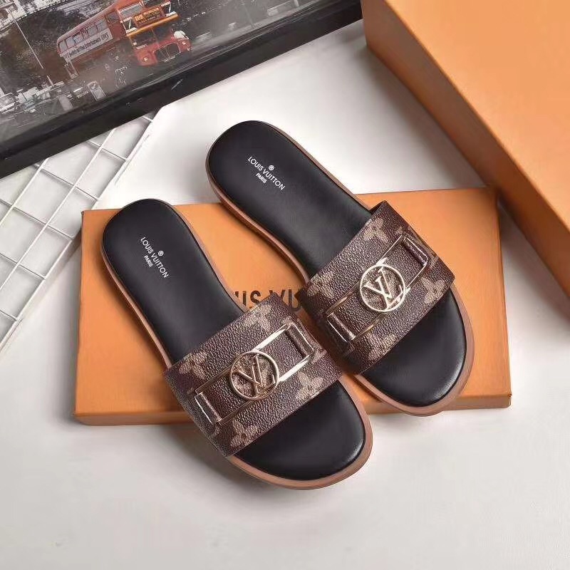 Louis Vuitton Monogram Lock It Flat Mule  - DesignerGu