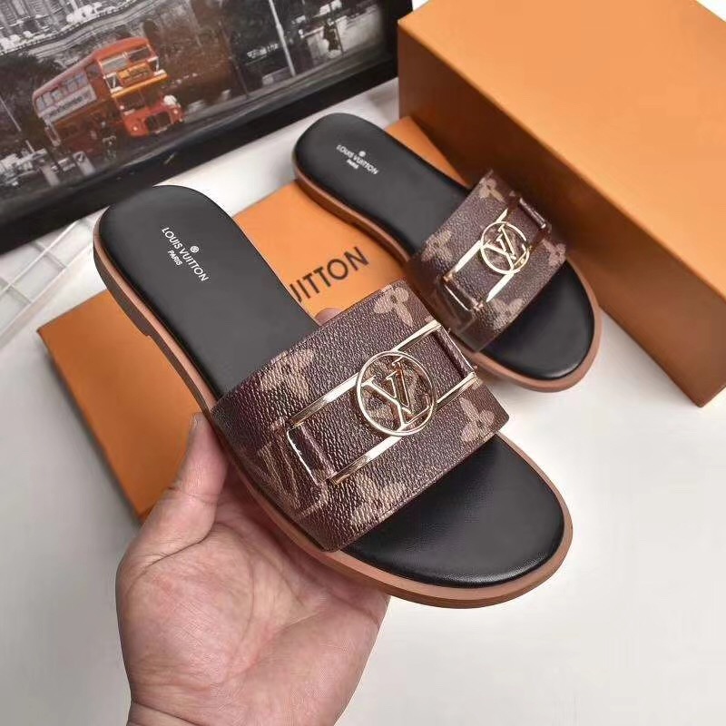 Louis Vuitton Monogram Lock It Flat Mule  - DesignerGu