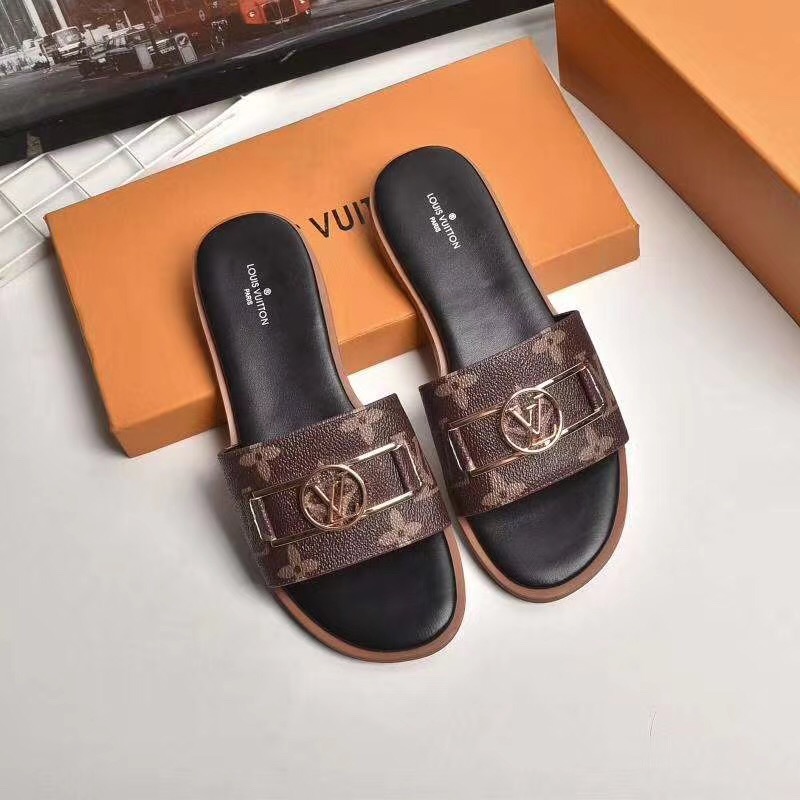 Louis Vuitton Monogram Lock It Flat Mule  - DesignerGu