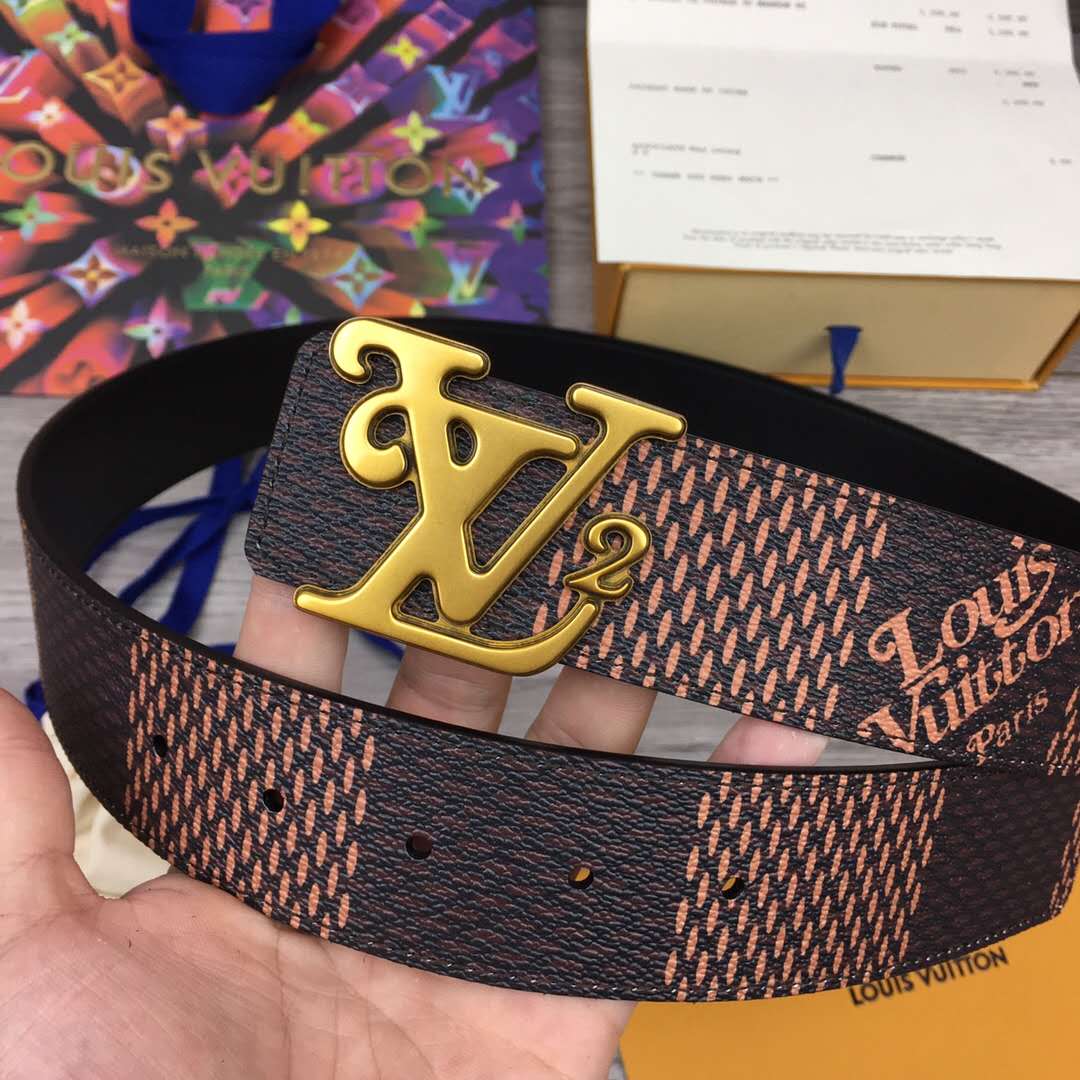 Louis Vuitton Squared LV 40mm Belt - DesignerGu