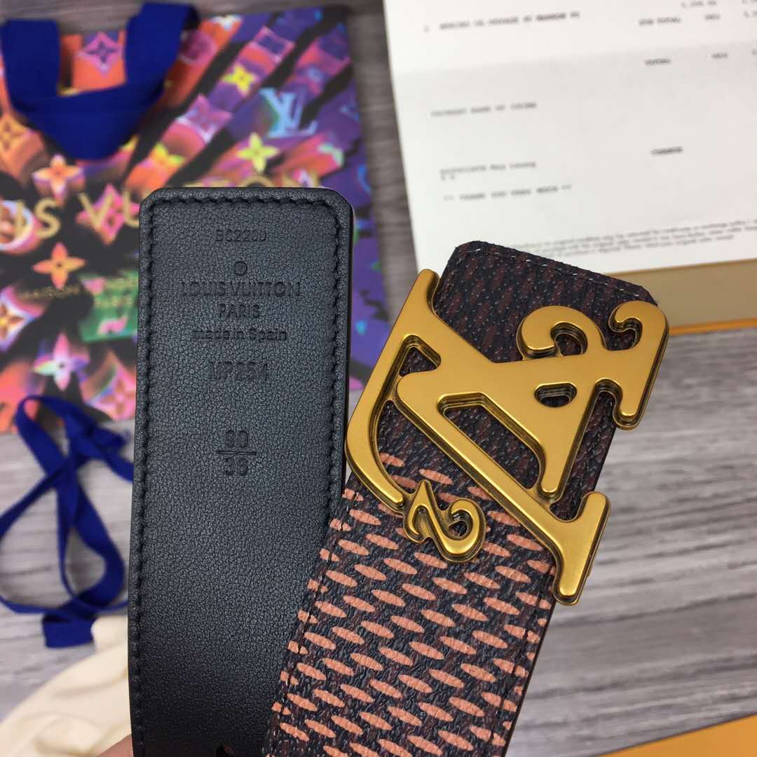 Louis Vuitton Squared LV 40mm Belt - DesignerGu