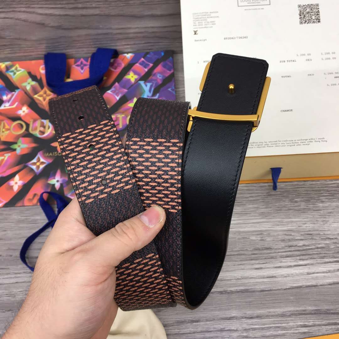 Louis Vuitton Squared LV 40mm Belt - DesignerGu