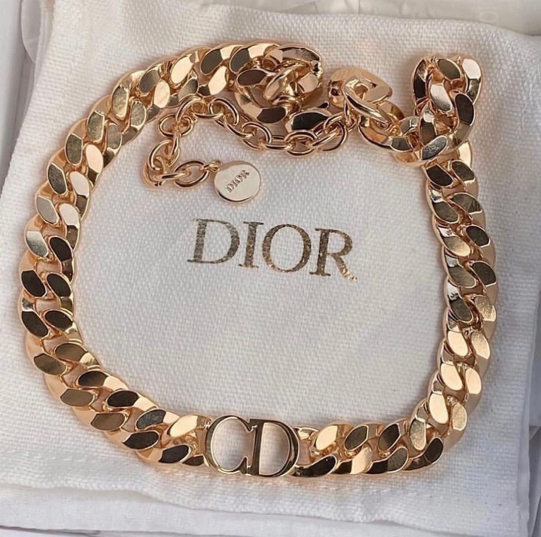 Dior CD Icon Golden Necklace - DesignerGu