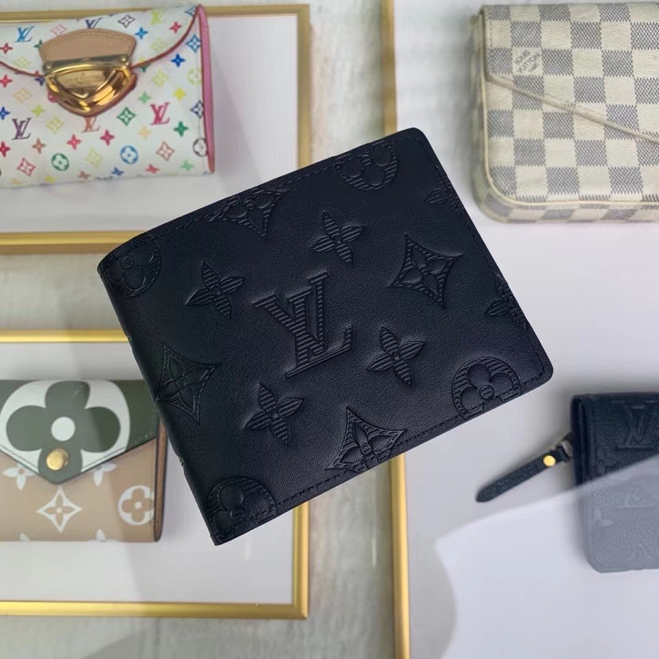 Louis Vuitton  Monogram Black Wallet - DesignerGu