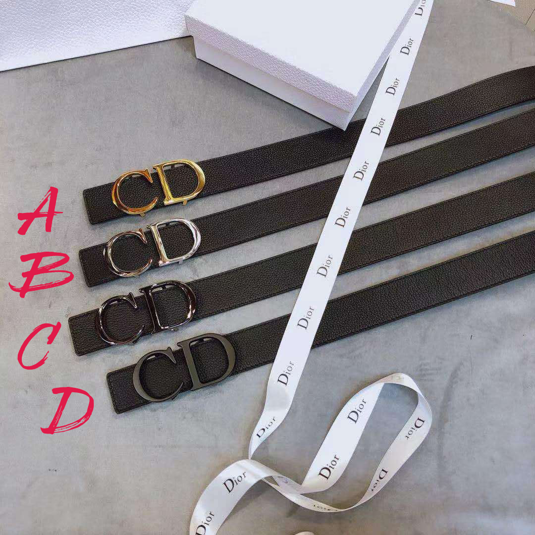 Dior 'CD' Leather Belt - DesignerGu