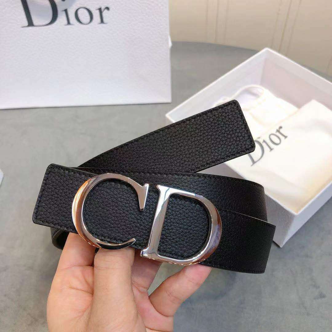 Dior 'CD' Leather Belt - DesignerGu