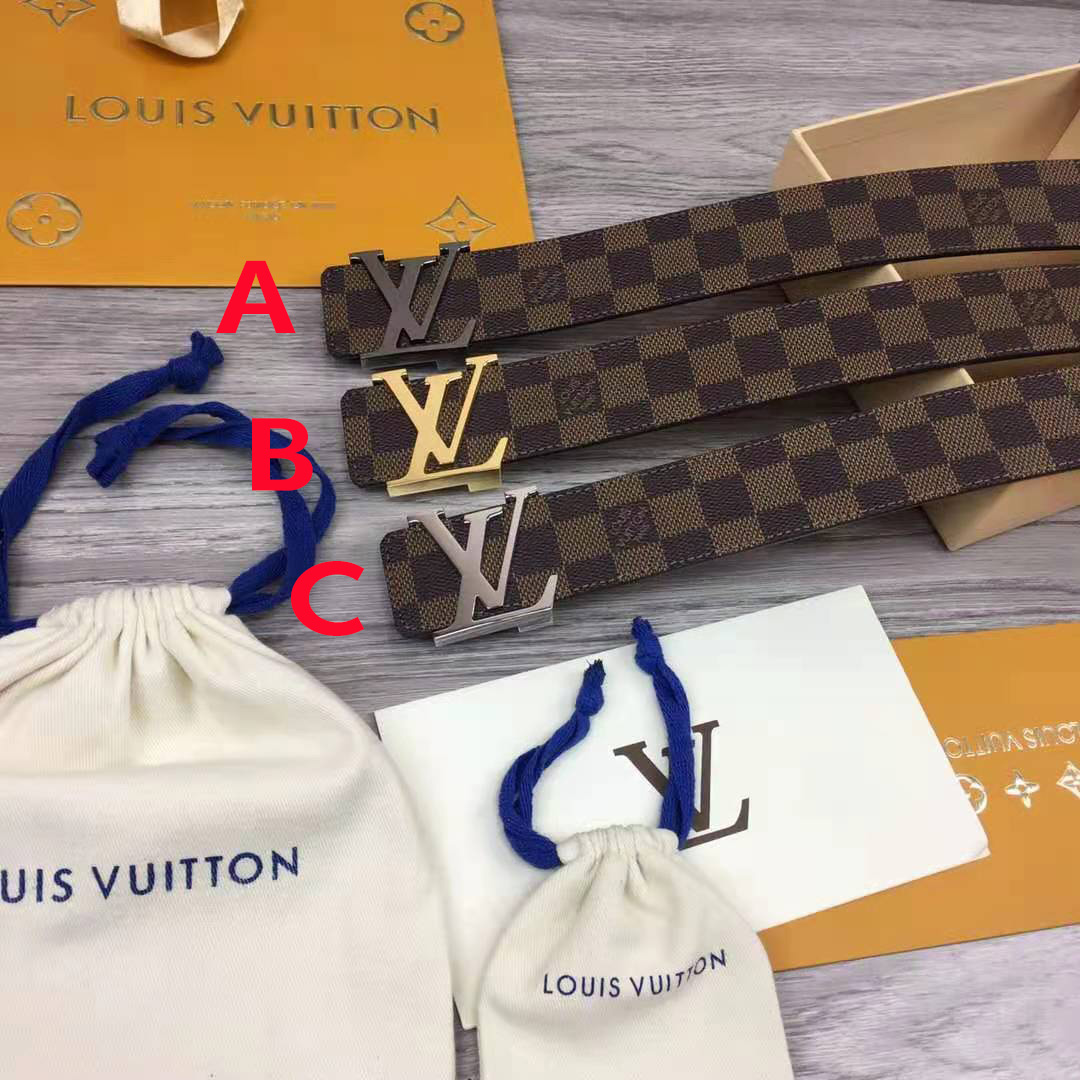 Louis Vuitton Initiales Damier Belt - DesignerGu