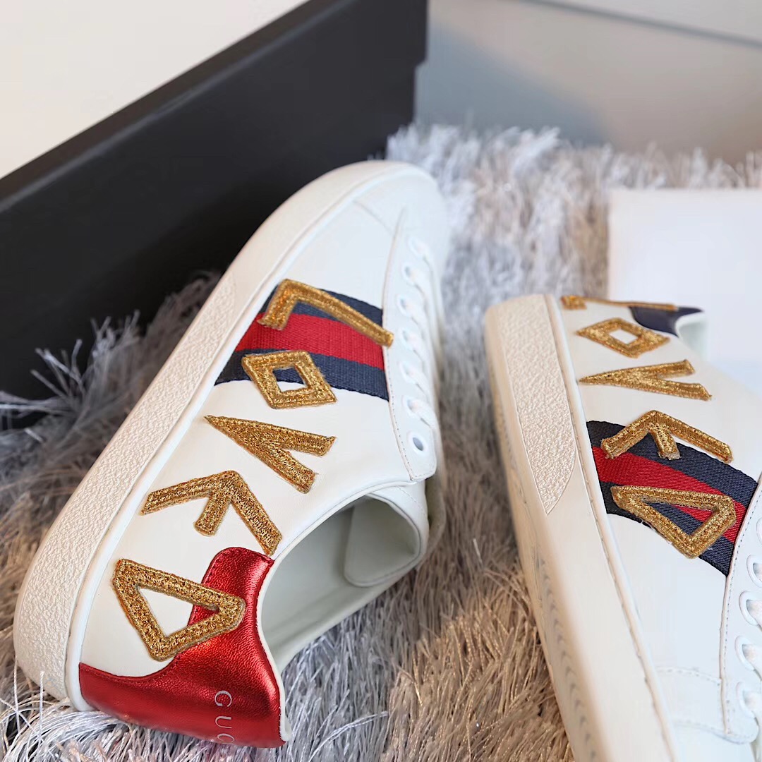 Gucci Ace Embroidered Sneaker - DesignerGu