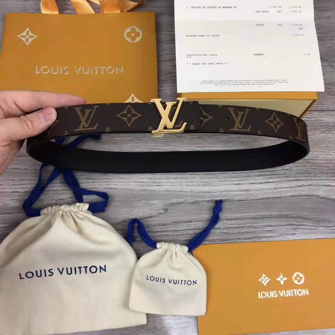 Louis Vuitton Initiales Monogram Belt - DesignerGu