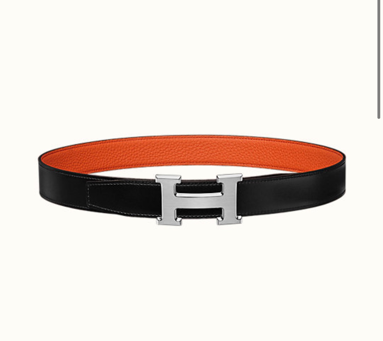 Hermes Brown Leather Belt with Silver Buckle - DesignerGu