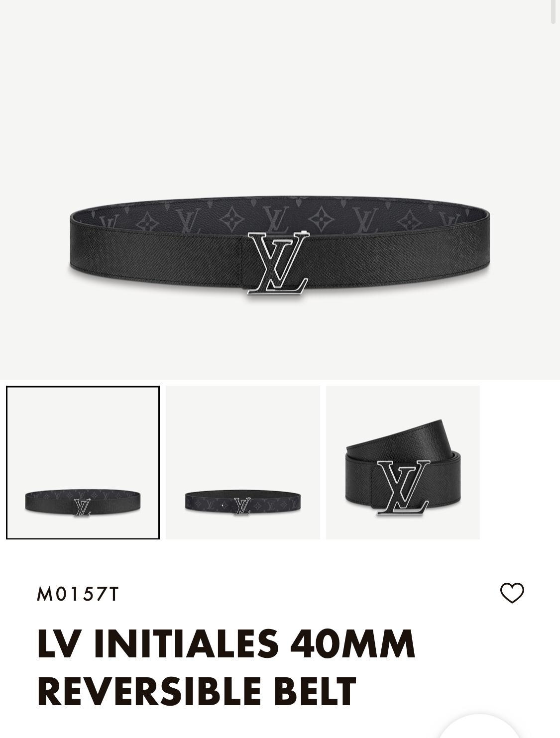 Louis Vuitton Initiales Monogram Belt - DesignerGu