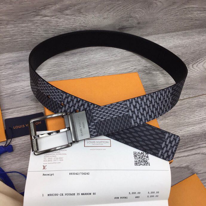 Louis Vuitton Damier Print 40MM Belt - DesignerGu