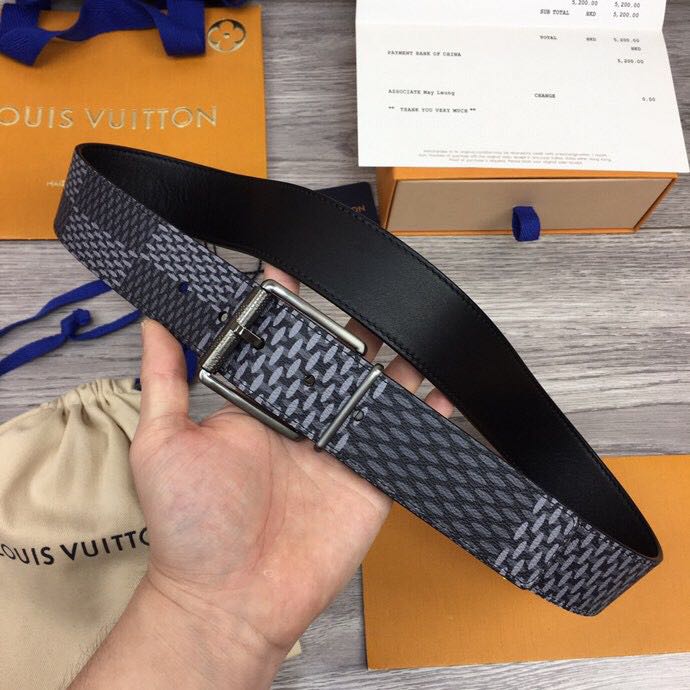 Louis Vuitton Damier Print 40MM Belt - DesignerGu