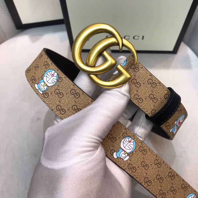 Gucci Doraemon Print Belt - DesignerGu