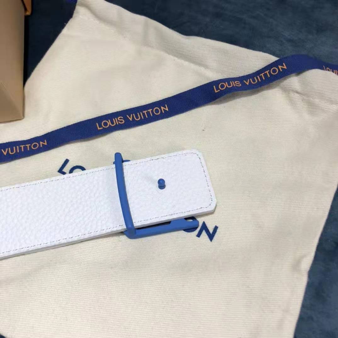 Louis Vuitton Carton White Belt 40MM - DesignerGu