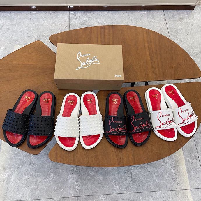 Christian Louboutin Man Slippers Flats - DesignerGu