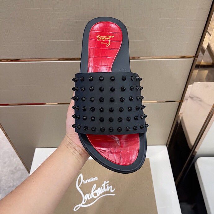 Christian Louboutin Man Slippers Flats - DesignerGu