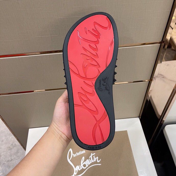 Christian Louboutin Man Slippers Flats - DesignerGu