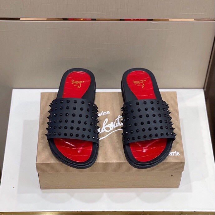 Christian Louboutin Man Slippers Flats - DesignerGu