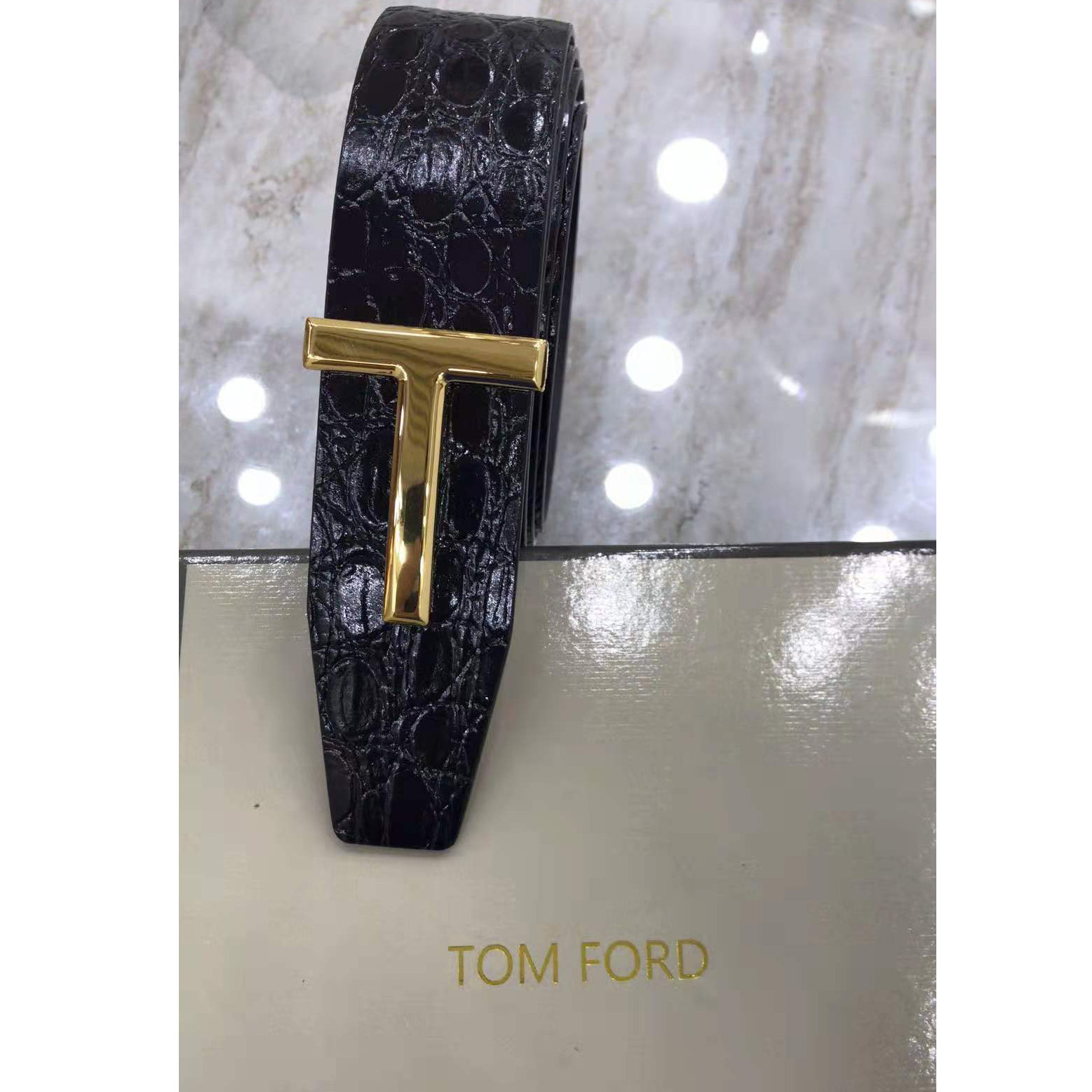 Tom Ford Crocodile Icon Belt - DesignerGu