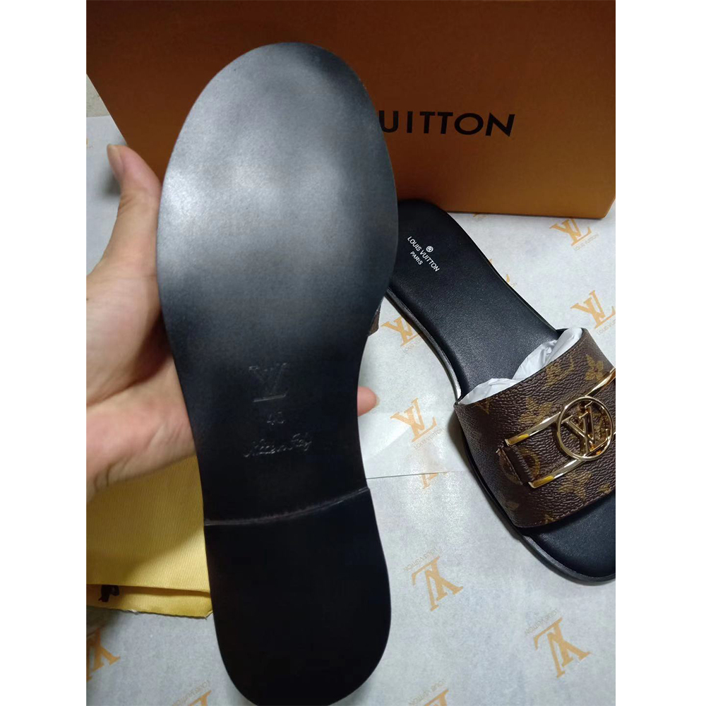 Louis Vuitton Lock It Flat Mule Slides - DesignerGu